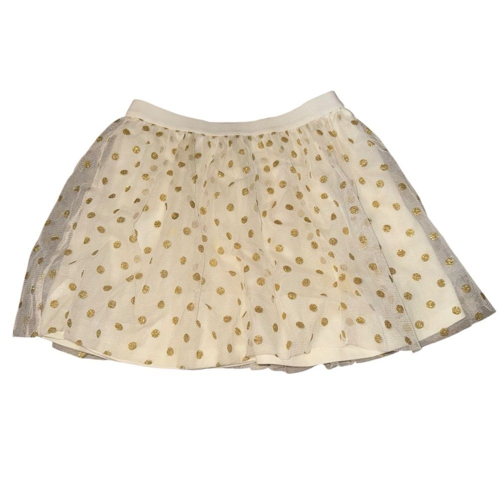 Ten Sixty Sherman Girls Cream and Gold Polka Dot Tutu Skirt